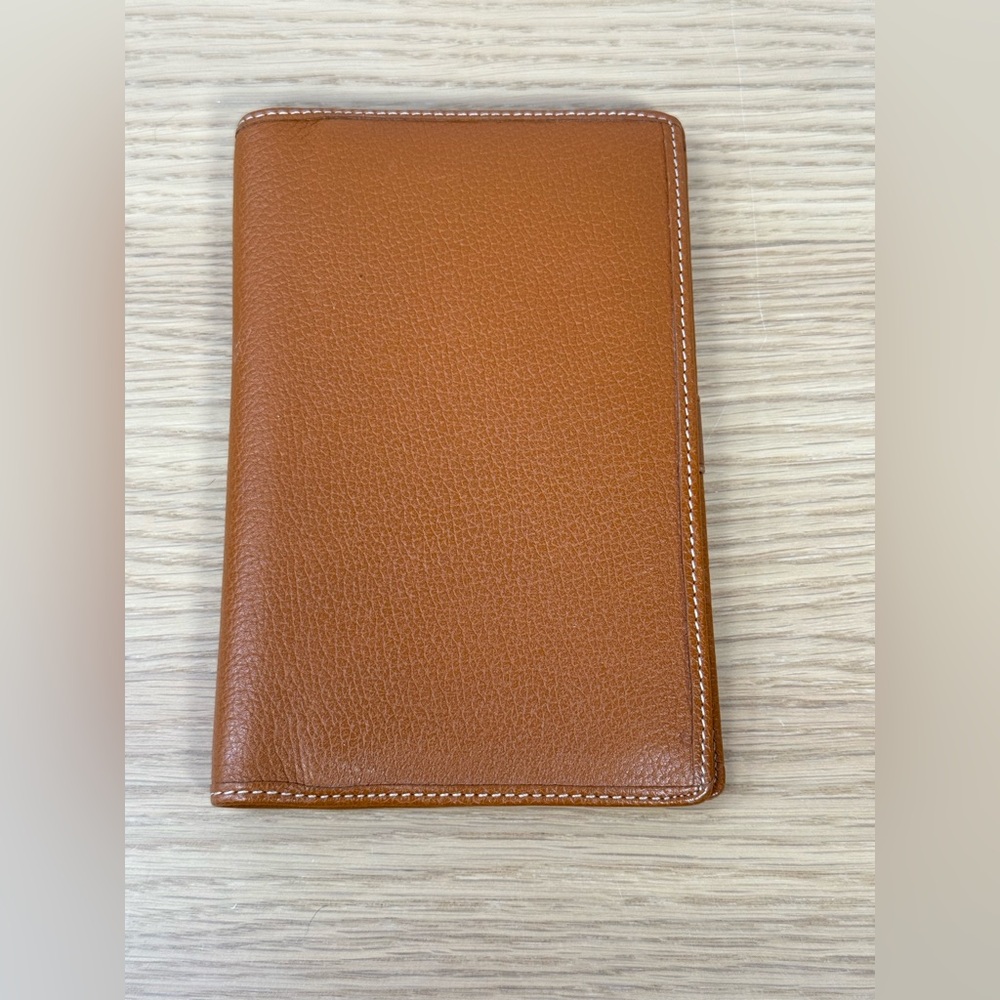 Coach Whiskey Color Notepad Cover 6.5” x 4” w Pen Loop VGUC